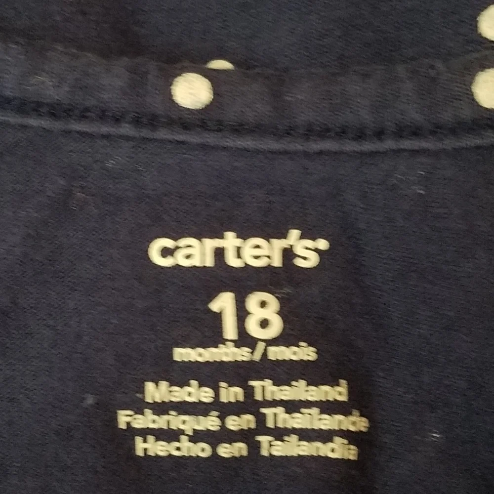 Carter's Polka Dot Flower Floral Shirt 18m